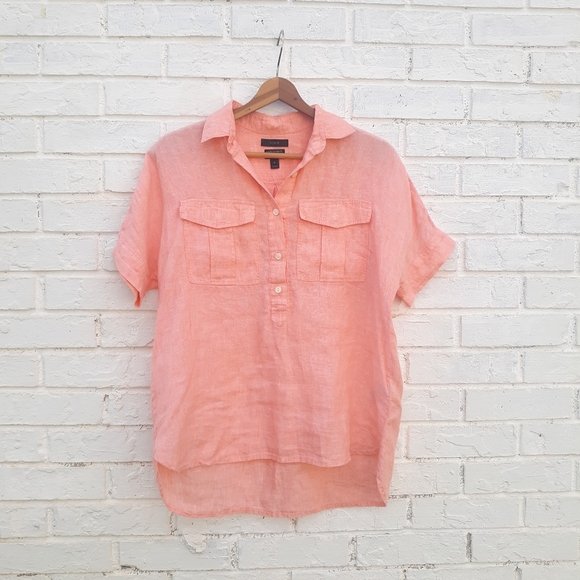 J. Crew Baird Mcnutt Irish Linen Popover Shirt - Picture 1 of 6